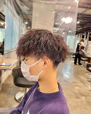 ショート パーマ メンズ 🟦ニュアンス/メン ズパーマ横浜🟦のヘアスタイル