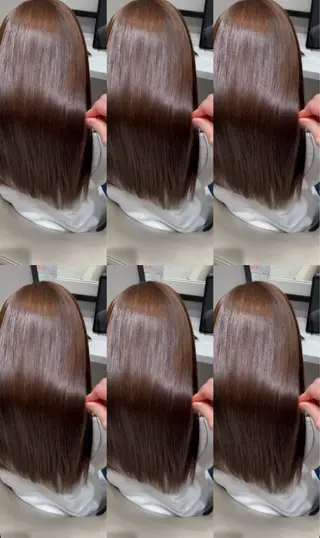 ロング パーマ k-two✨たき艶感 カラー／美髪矯正のヘアスタイル