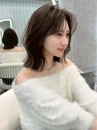 ミディアム カラー ヘアアレンジ GLROW大宮所属・大宮美容師🍀 カラー/矯正/ハルのヘアスタイル