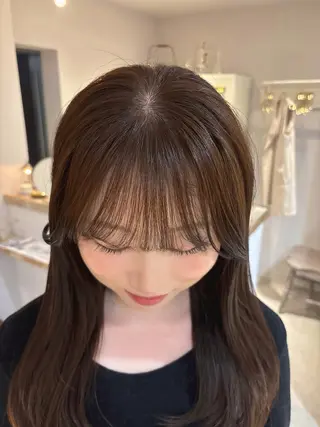 カラー 🎀調布仙川透明感オ リーブカラー干莉🎀のヘアスタイル