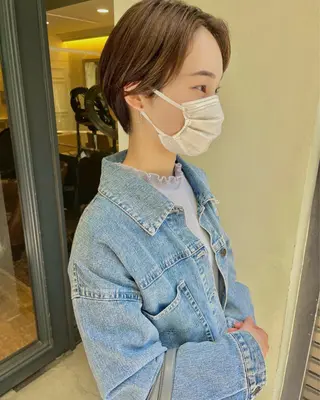 ショート ショート ボブ 梅田 木戸健人のヘアスタイル