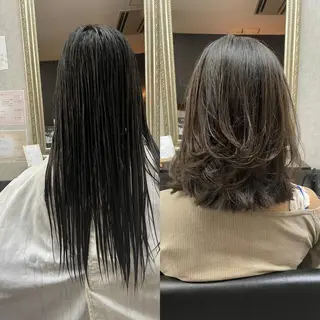 ミディアム カラー パーマ ヘアアレンジ キッズ マツエク・マツパ N-plants 楓のヘアスタイル