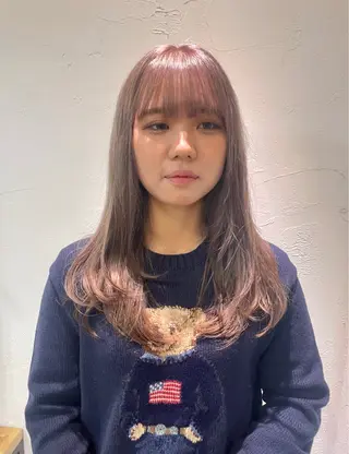 ミディアム カラー ケアパーマ/ブリーチ daisukeのヘアスタイル