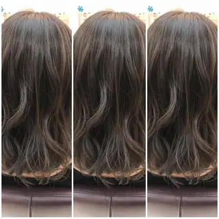 ミディアム カラー 顔まわり🤍小顔 カット🤍みさきのヘアスタイル