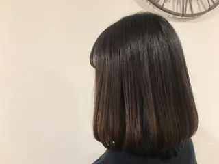 ミディアム 暖色カラー🍊 ボブ🌿顔周りcutのヘアスタイル