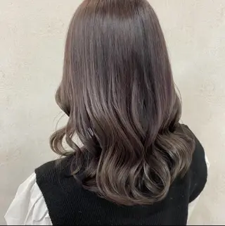 セミロング カラー 艶カラー/縮毛矯正 /髪質改善/はるたのヘアスタイル