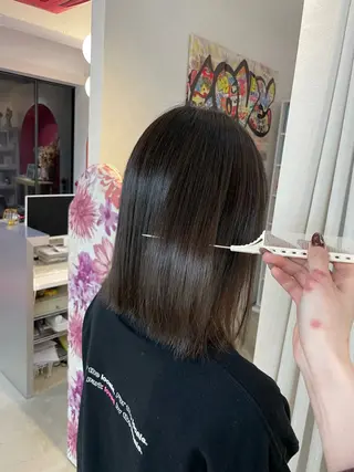 ミディアム 安井まゆ _Box mico.のヘアスタイル