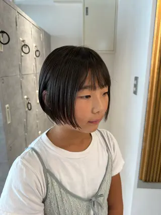 ショート キッズ デザインカットカラー /🍓MITO🍓のヘアスタイル