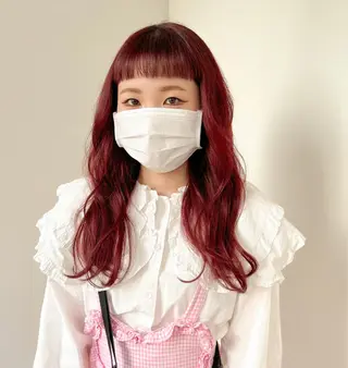 セミロング カラー 🎀ダブルカラー/ ピンク×ガーリー🎀のヘアスタイル