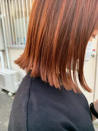 ミディアム カラー 齋藤 志穂のヘアスタイル