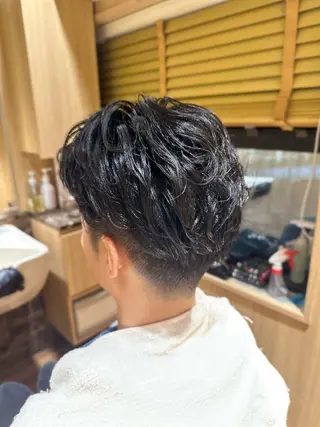 ミディアム HAIR MODE  KIKUHI「ヘアモードキクチ」神田店所属・💈【理容室】夜受付 上坂　一宏のヘアスタイル