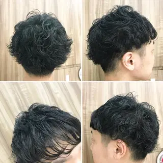 ショート パーマ メンズ "PEPPU "所属・派手髪、ハイトーン ショートヘアShinのヘアスタイル