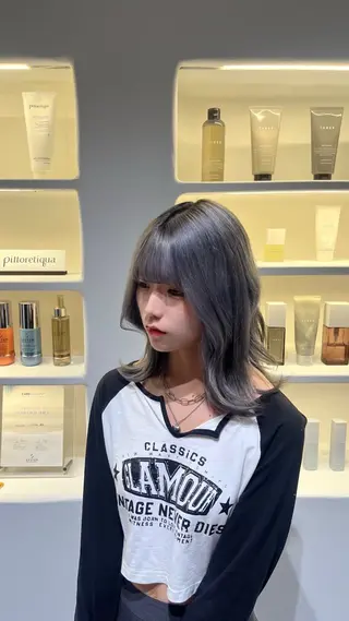 ミディアム 艶髪カラー✨縮毛矯正 /川崎/ニーナのヘアスタイル