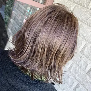 ミディアム カラー 髪質改善&縮毛矯正 池本　有宏のヘアスタイル