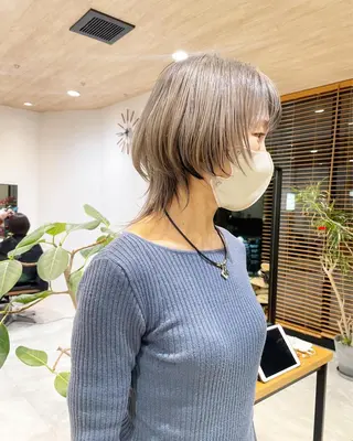 ミディアム カラー 似合わせ レイヤー須川のヘアスタイル