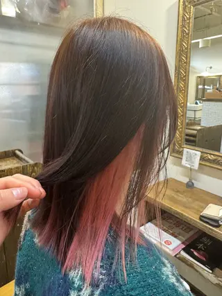 ミディアム カラー 艶、デザインカラー KAORI🌼のヘアスタイル