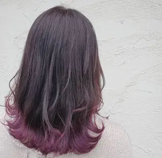 ミディアム カラー ヘアアレンジ 髪質改善/ ツヤ髪カラー/高井のヘアスタイル