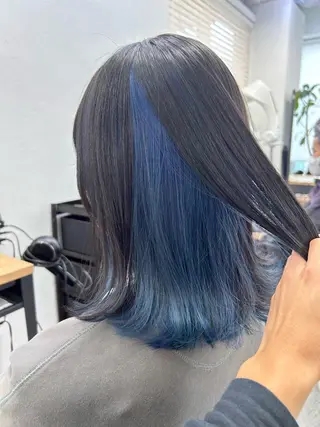 ミディアム カラー RYOSUKE ハイトーンのヘアスタイル