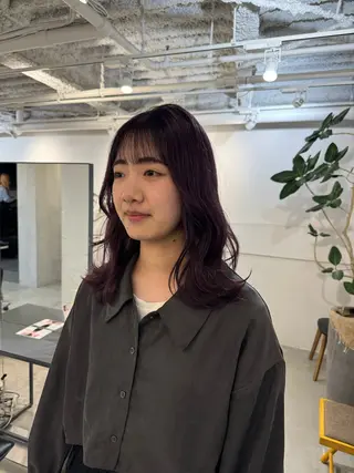 セミロング 顔周りcut・ご相談 ＝新宿しずく🇰🇷のヘアスタイル
