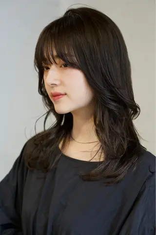 セミロング 美髪改善ストレート/ 植村友哉のヘアスタイル