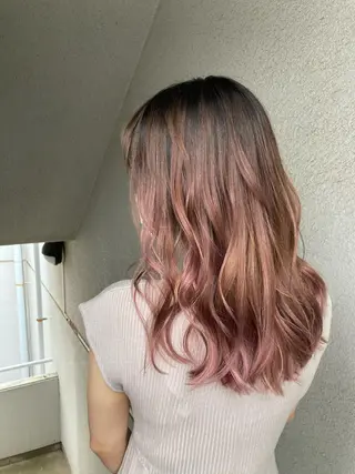 ミディアム カラー ブリーチカラー🌈 石垣翔太のヘアスタイル