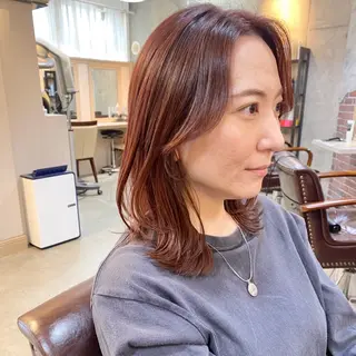 セミロング カラー tocolaso 柏所属・根本 瑠実のヘアスタイル