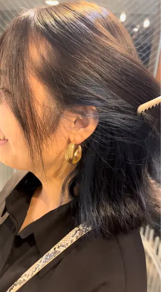 セミロング カラー 🌱ぱっつとボブカ ット🌱/Ryotaのヘアスタイル