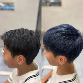 ショート カラー メンズ メンズ特化韓国風 パーマスタイル/りんのヘアスタイル