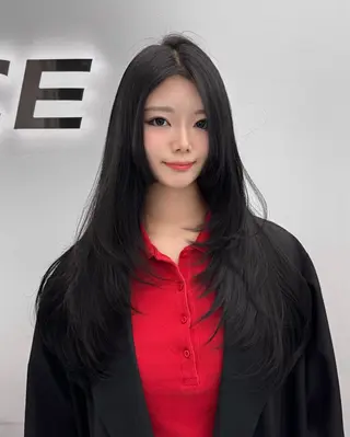 ロング GO TODAY 原宿Verno店所属・韓国風レイヤー/顔周 り×透明感/きょうのヘアスタイル