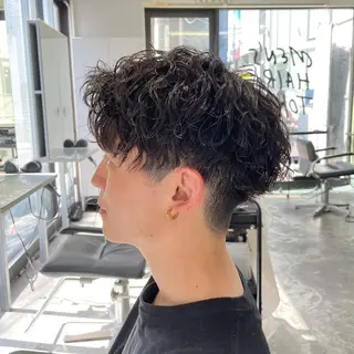 ショート パーマ メンズ メンズ特化美容師/ 藤戸 椋のヘアスタイル