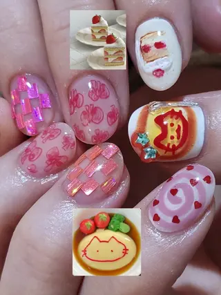 ネイル 3dパーツ/流行り 👧shushu❤️のネイルデザイン