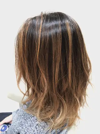 セミロング 福元 保雄のヘアスタイル