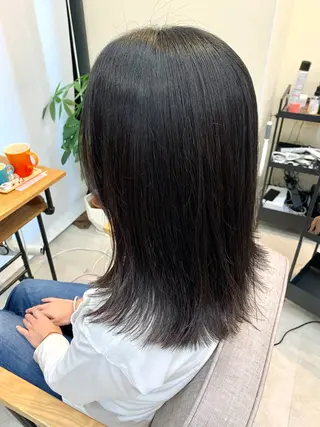 ミディアム カラー 桜木町2分/くびれ /ボブ/ナチュラルのヘアスタイル