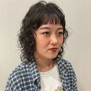 ミディアム パーマ RorriM natsuのヘアスタイル