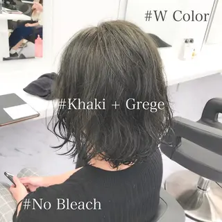 ミディアム カラー パーマ ヘアアレンジ TONE所属・透明感カラー/ 韓国ヘア/縮毛矯正のヘアスタイル