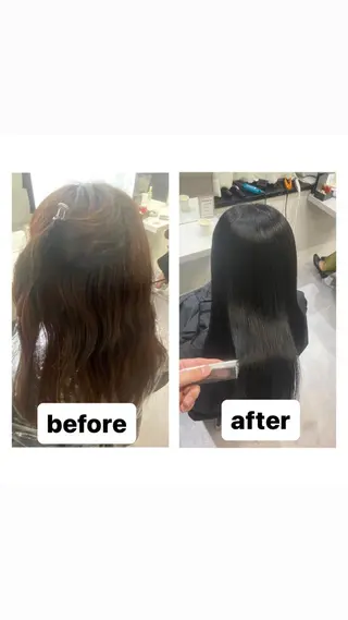 ロング 韓国風cut/ 縮毛矯正/正岡幹康のヘアスタイル