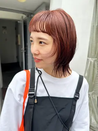 カラー wabi【ワビ】所属・manami/ヘア セット/ハイトーンのヘアスタイル