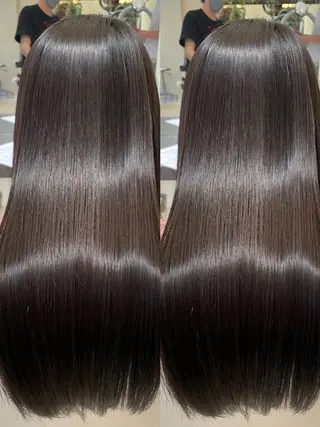 セミロング カラー matiz マティス 表参道所属・💜アンブレラカラー 髪質改善 丸尾】のヘアスタイル