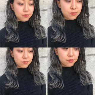 セミロング カラー メンズカット/波巻き TAKUMAのヘアスタイル