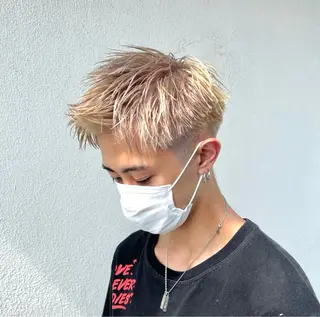 ショート カラー メンズ 湘南のパーマ職人 🔥清水琉葵🔥のヘアスタイル