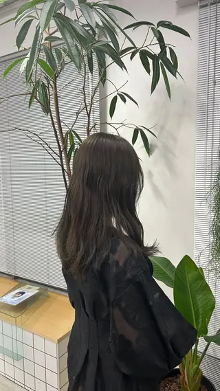 セミロング 櫻木李紗/金山 透明感カラーのヘアスタイル