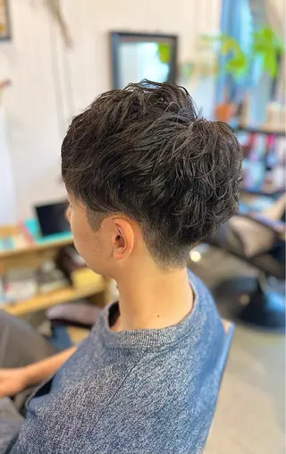 ミディアム パーマ メンズ plants hair salon by GEORGE所属・元住吉プランツヘアー ☘️丸山☘️のヘアスタイル