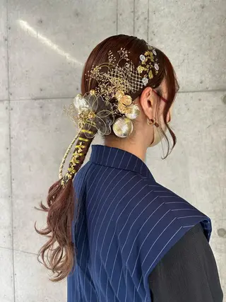 ロング ヘアアレンジ 女性に人気♪ はやしほのかのヘアスタイル