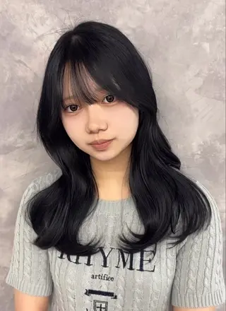セミロング カラー ブリーチなしカラー/ 髪質改善　　佐藤 豪のヘアスタイル