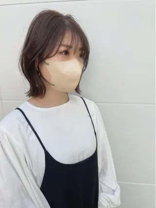 ミディアム 藤本 静香のヘアスタイル