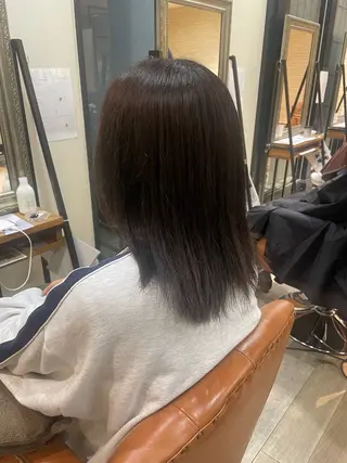 ミディアム カラー 松尾 遥花のヘアスタイル