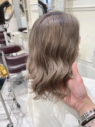 ミディアム カラー パーマ 韓国/色気/レイヤー /avance天王寺のヘアスタイル