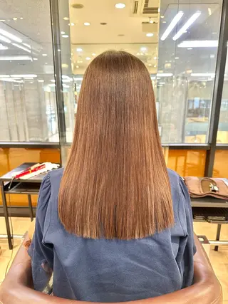ロング TAYA大阪上本町所属・【ダブルカラー/縮毛 矯正】十場のヘアスタイル