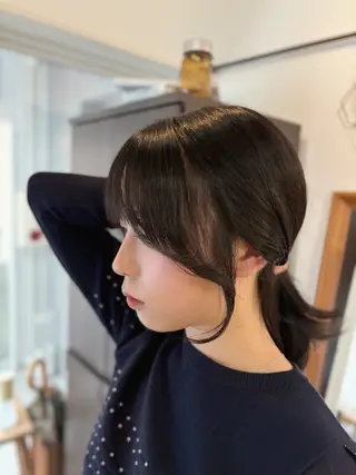 ミディアム カラー 【韓国レイヤー特化 ハッシュカット】のヘアスタイル