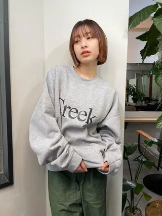 ショート カラー パーマ＊ 顔まわり似合わせのヘアスタイル